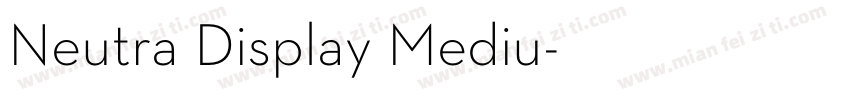 Neutra Display Mediu字体转换